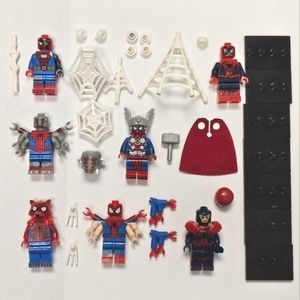 Lot of 7 Lego Compatible Various Spider-Man Minifigures Set 2